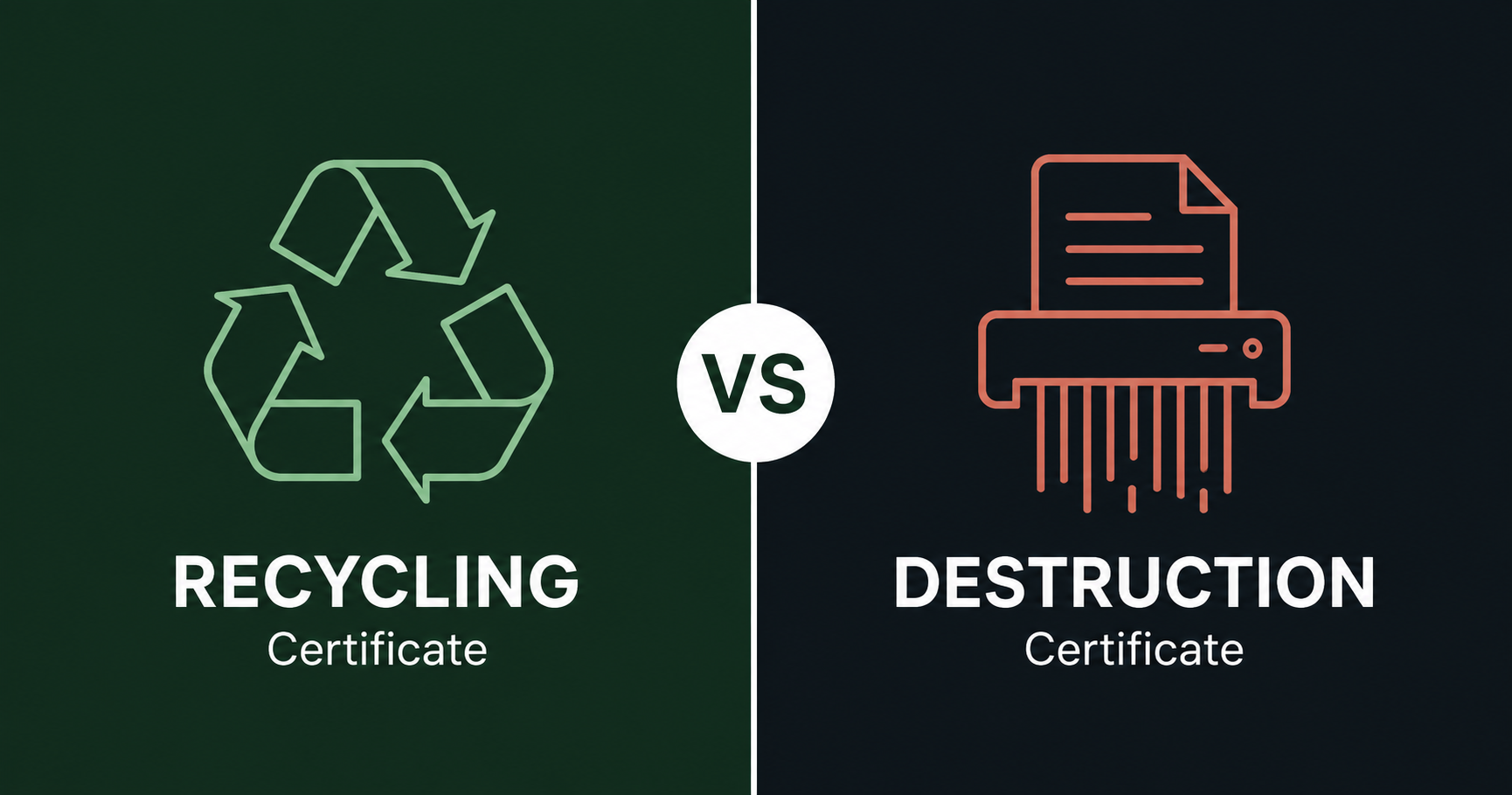 Recycling Certificate vs Destruction Certificate: Understanding the Difference for UAE Businesses