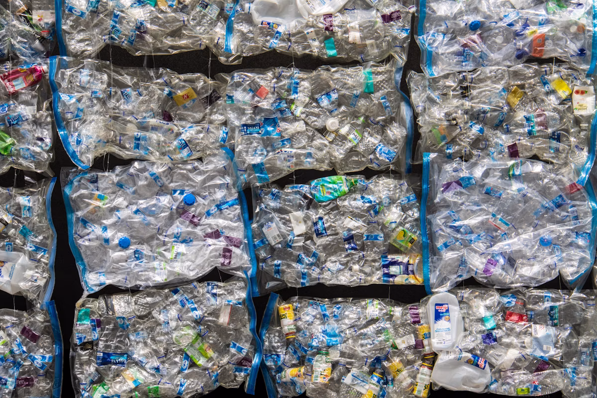 Processed recyclable material ready for reporting and dispatch
