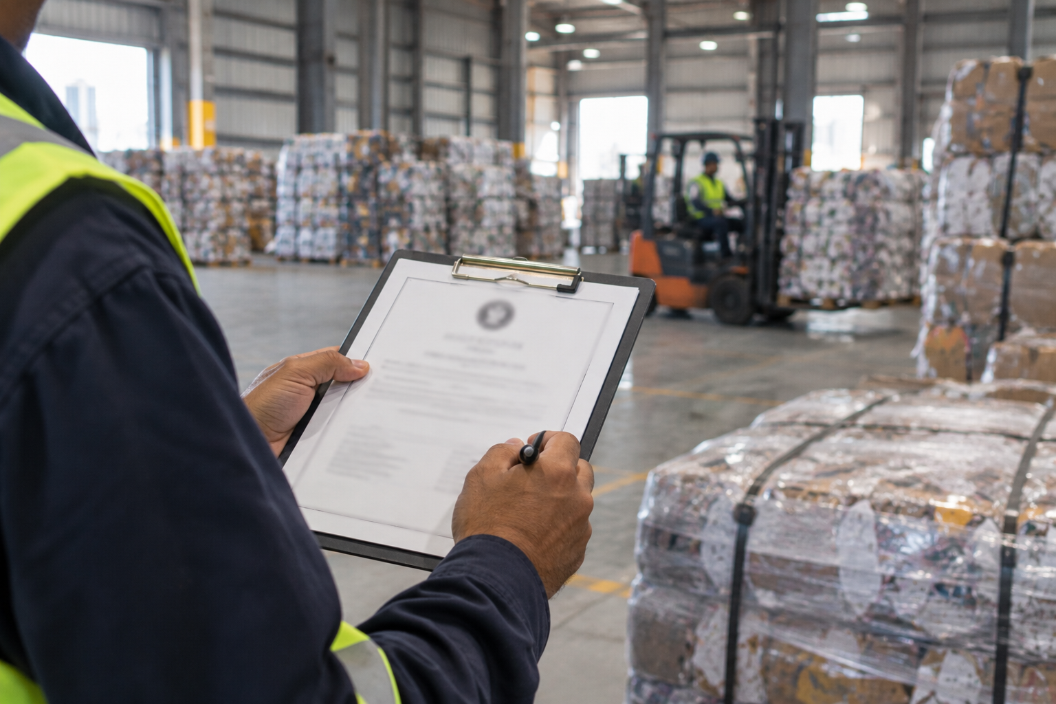 Recycling certificate issued as documented proof